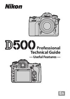 Nikon D500 manual. Camera Instructions.